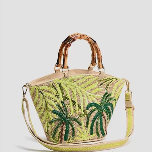 Palm Tree Beaded Tote - Picture 5 of 15